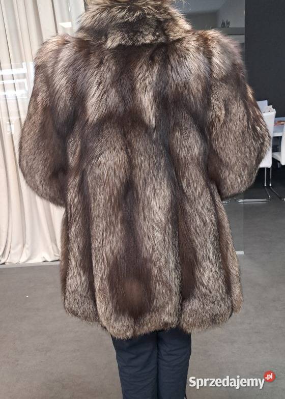 XL Eleganckie Naturalne Futro z lisów srebrnych śląskie
