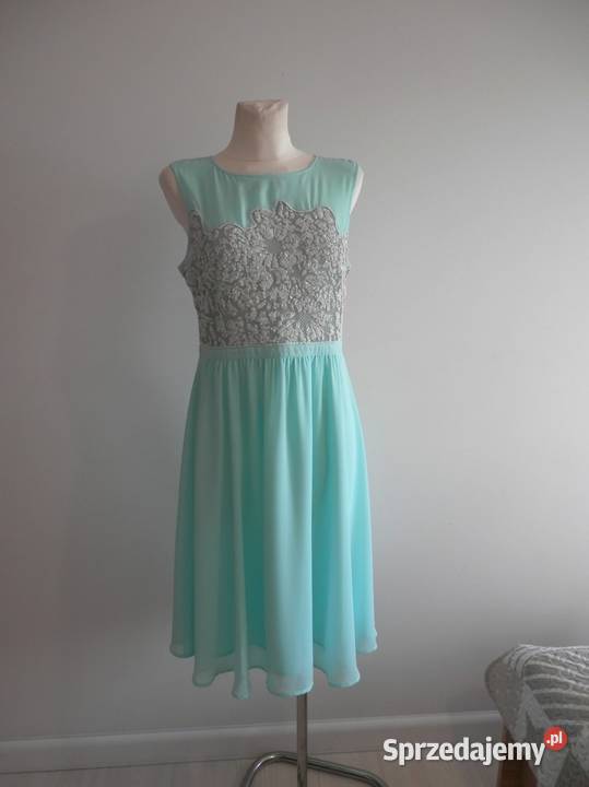 Sukienka Wieczorowa Imprezowa na Wesele Rozkloszowana  Łomża