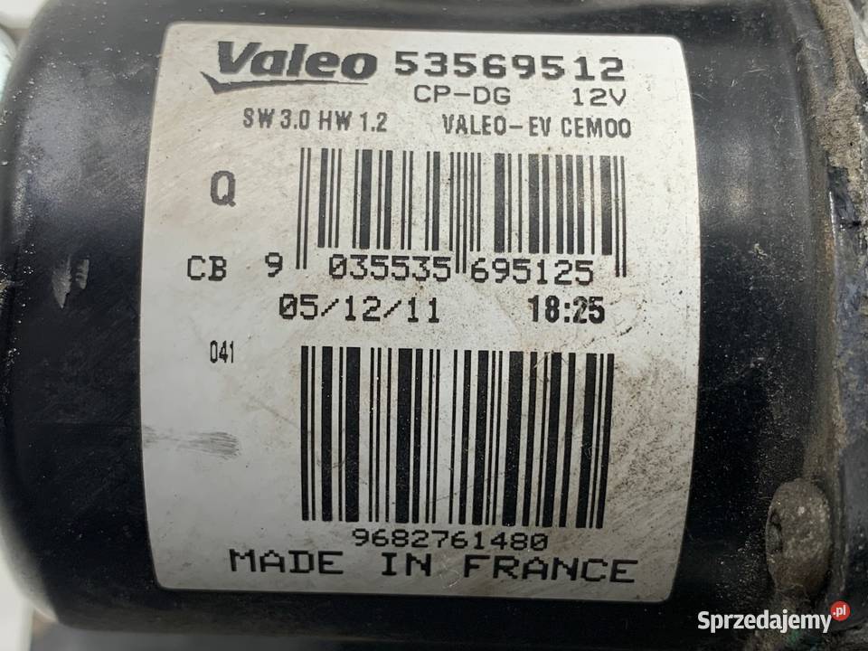 MECHANIZM WYCIERACZEK PRAWY PRZÓD CITROEN C5 III