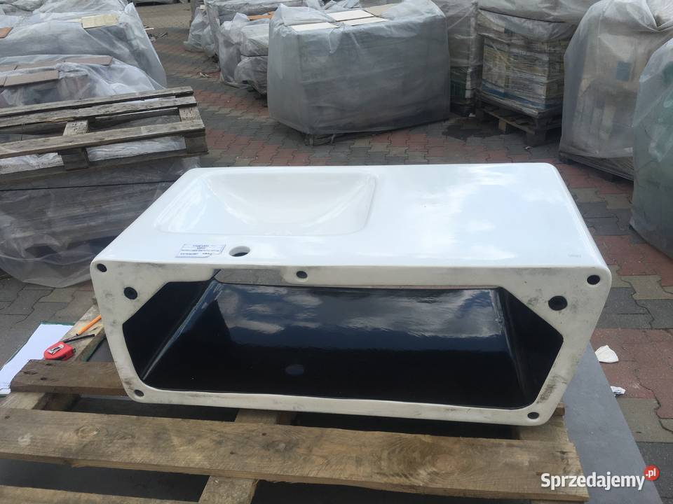 Umywalka wisząca outline biało czarna 90x48 Reguły sprzedam