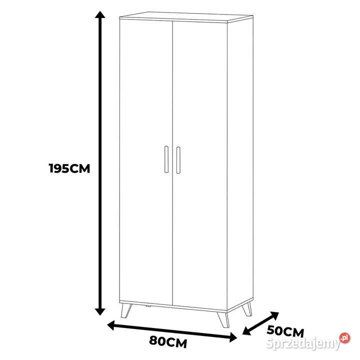 Szafa Skandynawska Garderoba 80 Do Salonu 195cm Elbląg