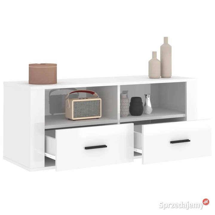 Szafka pod TV wysoki połysk biała 100x35x40 Warszawa