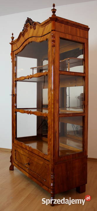 Serwantka witryna Ludwik Filip renowacji antyki Meble Zielonka