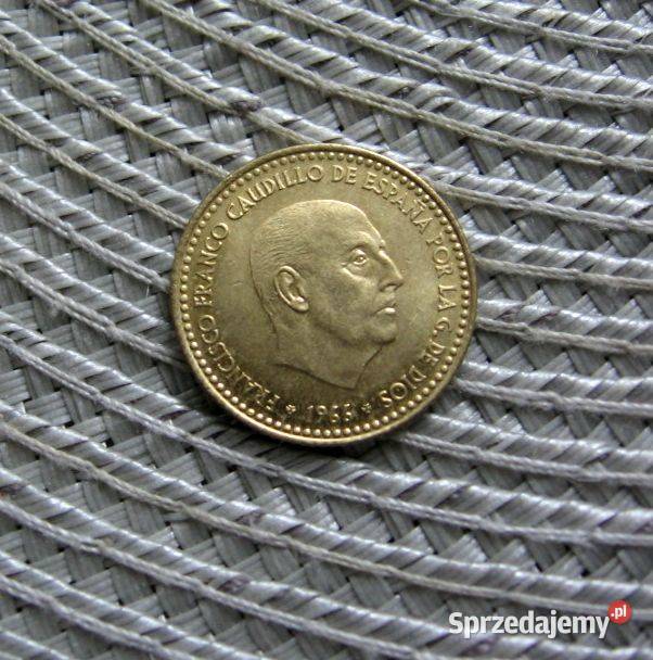 Hiszpania 1 Peseta 1966r Gen Franco Numizmatyka