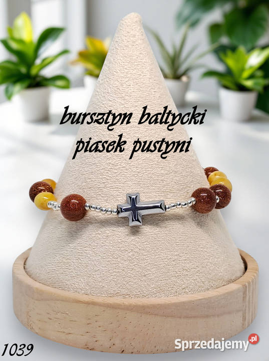 Bransoletka dziesiątka różańca BURSZTYN bałtycki Zegarki i Biżuteria Warszawa