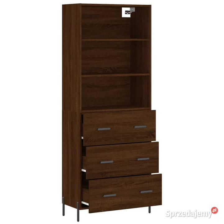 Witrynka brązowy dąb 695x34x180 materiał