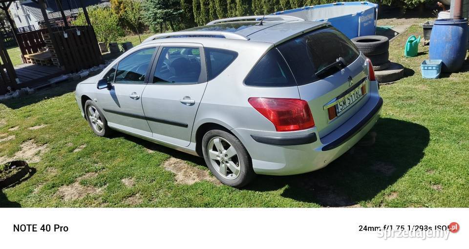Peugeot 407 SW 2007r 20 HDi 222000 przebiegu Rok produkcji 2007 Sosnowiec
