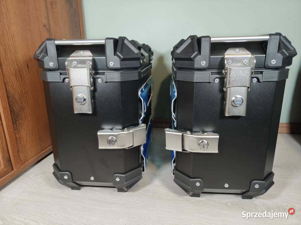 ALUMINIOWE kufry motocyklowe boczny CZARNY 2x48L Żyrardów