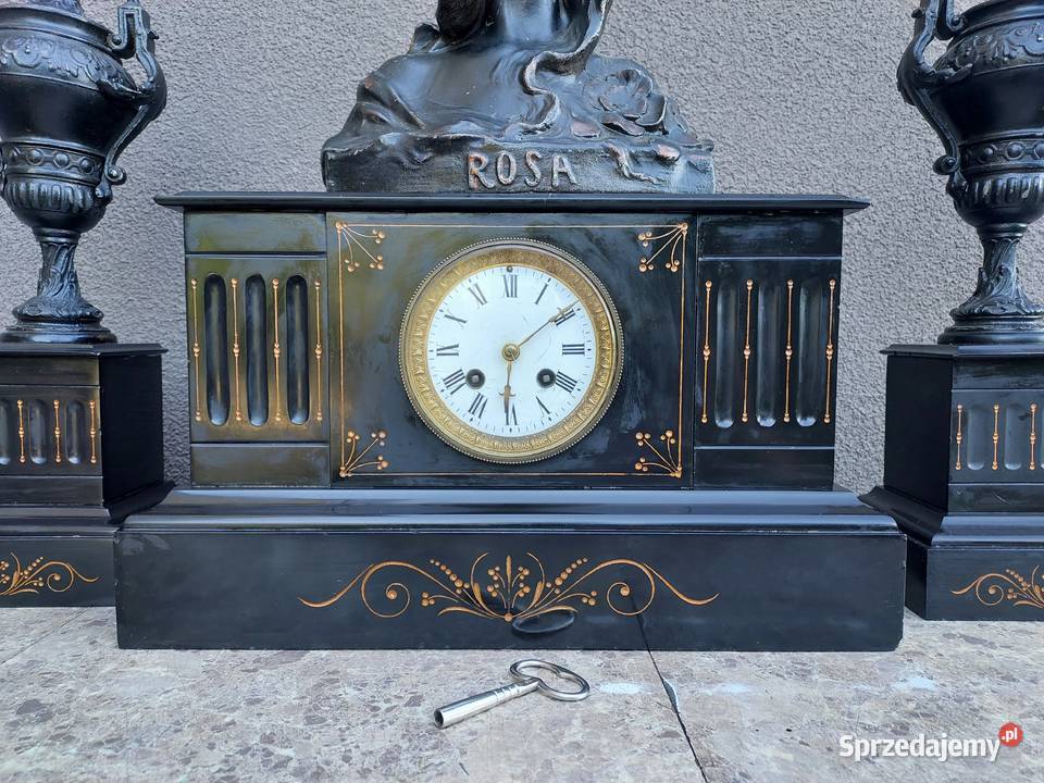 Stary zegar kominkowy Vincenti Cie kandelabry Tczew sprzedam