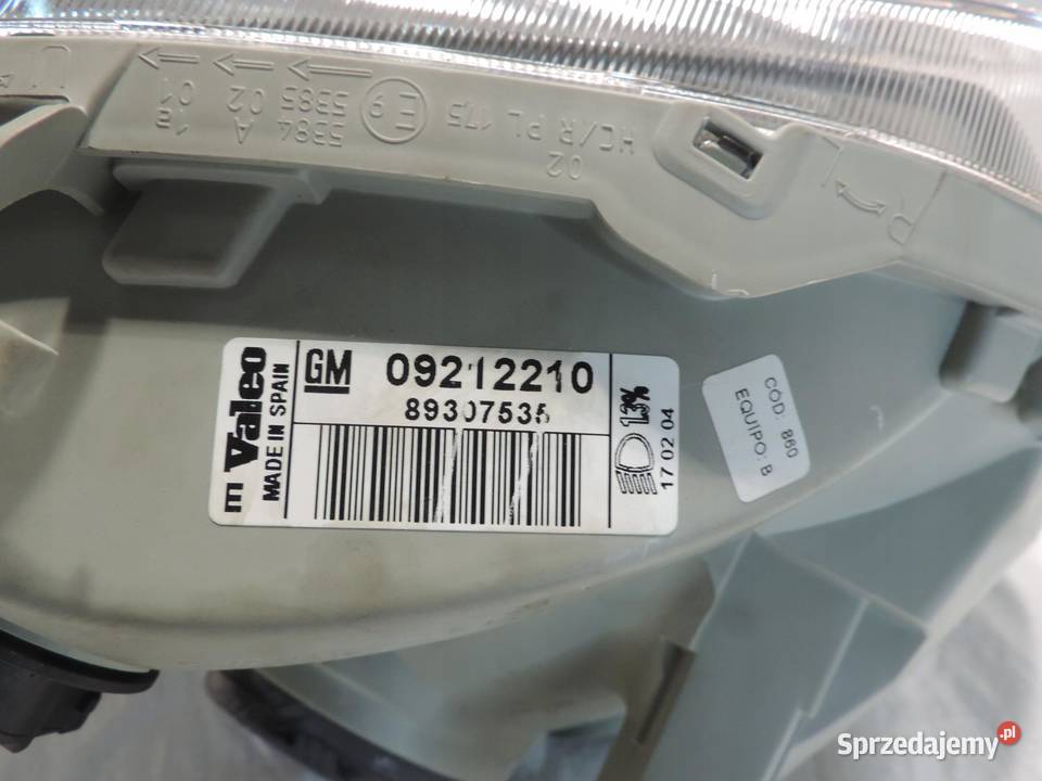 opel AGILA 0208 LAMPA PRZÓD LEWA EUROPA NOWA