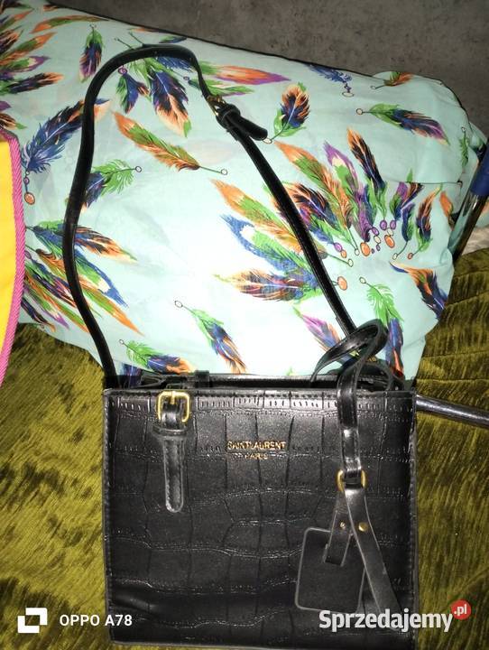 Torebka skórzana czarna