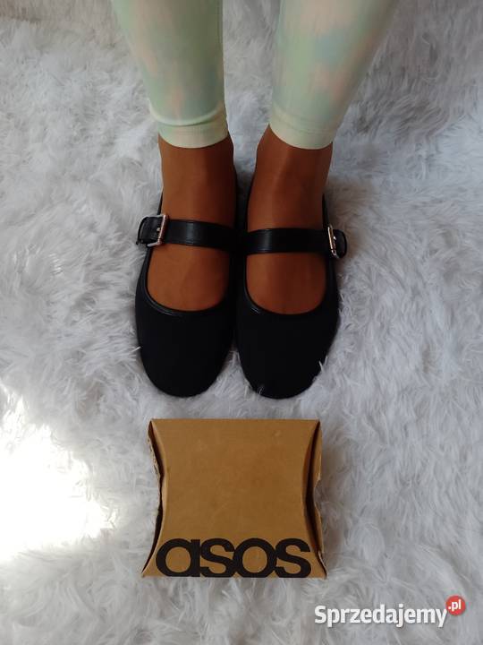 3738 ASOS Design Czarne baleriny biznesowe z