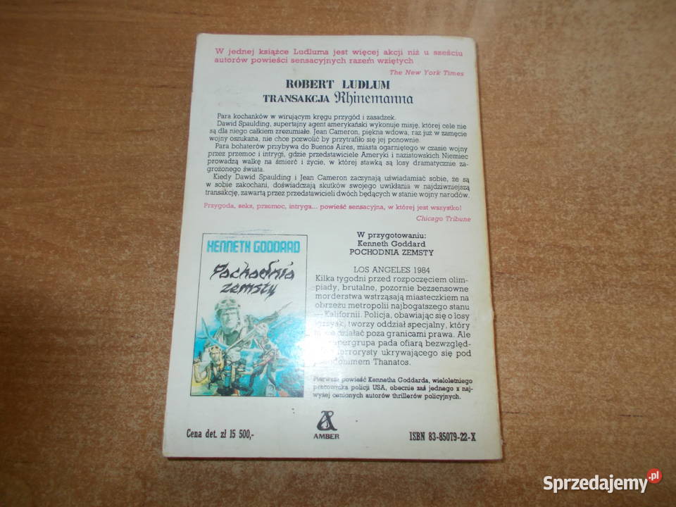 Robert Ludlum Transakcja Rhinemanna Proza i poezja Głubczyce