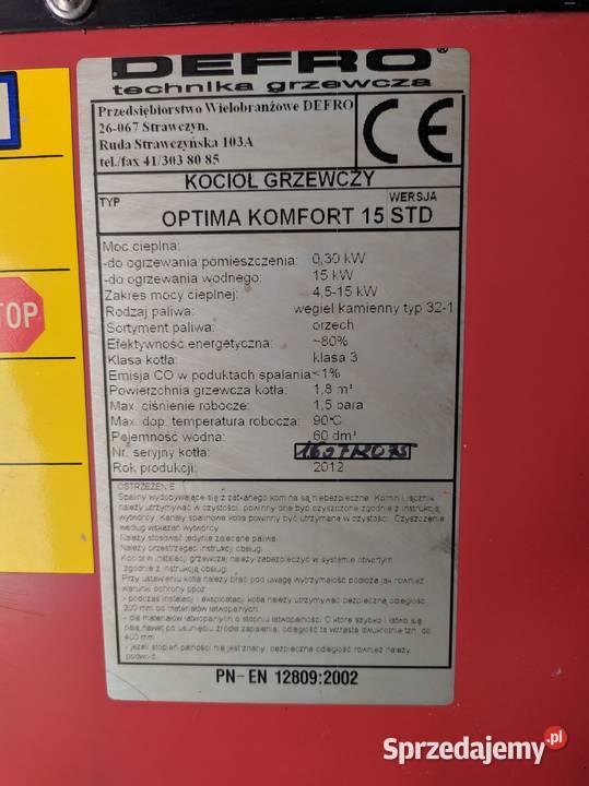 Defro optima komfort 15 Mazańcowice