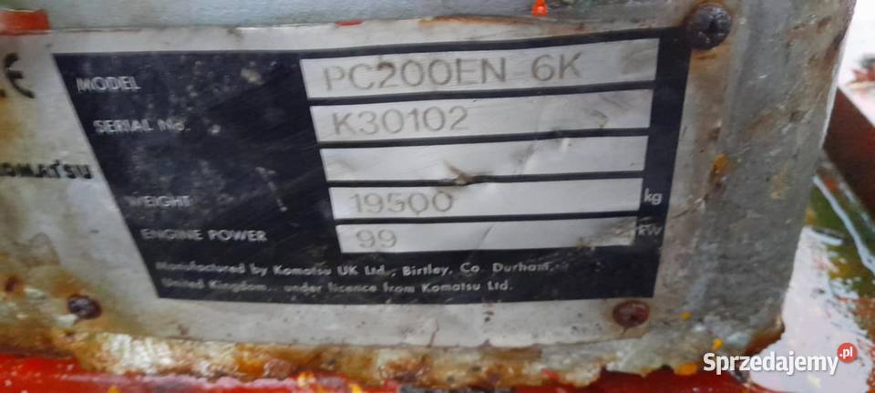 Koparka gąsienicowa Komatsu PC 200 wielkopolskie sprzedam