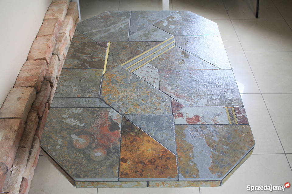 Piękna ława kamienna nietypowa i stylowa 120cm Stoły, krzesła, biurka Pszczyna