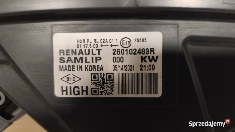 LAMPA RENAULT ARKANA PL PP STAN osobowe Brześć Kujawski
