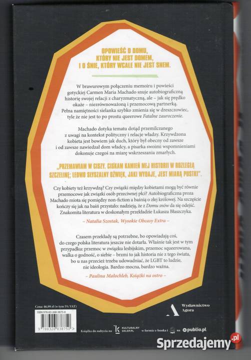 W Domu Snów Carmen Maria Machado Agora Przekład Warszawa