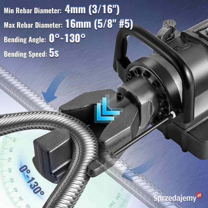 Giętarka Do Prętów 900W Hydrauliczna elektryczna Myszyniec