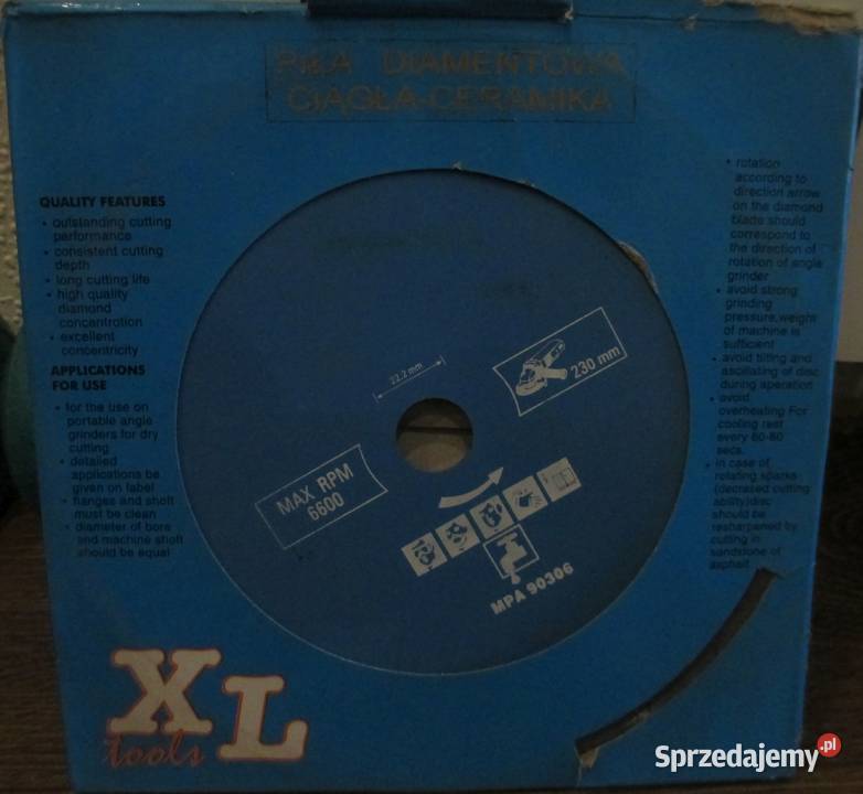 Tarcza diamentowa 230mm ciągła gładka Nowy Sącz sprzedam