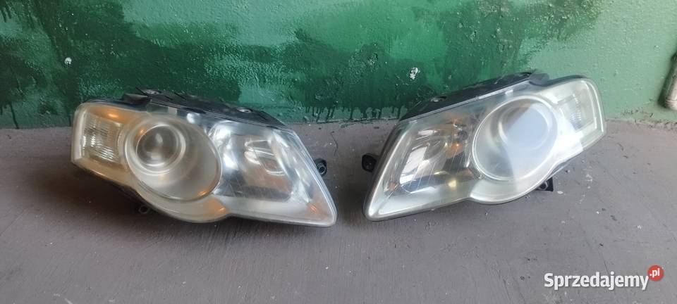 VW Passat B6 Lampy Reflektory Przód Komplet Lewa Brzeg Dolny