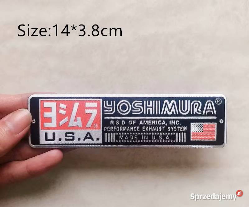 Naklejka 3D Aluminium YOUSHIMURA na tłumik łódzkie