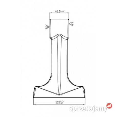 Bijak młotkowy 126x465x26 R180 Maschio łódzkie