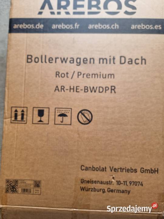 Wózek Transportowy Ręczny z Daszkiem Arebos sprzedam