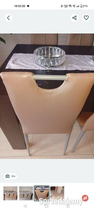 Krzesła do jadalni z ekoskóry Zawadzkie