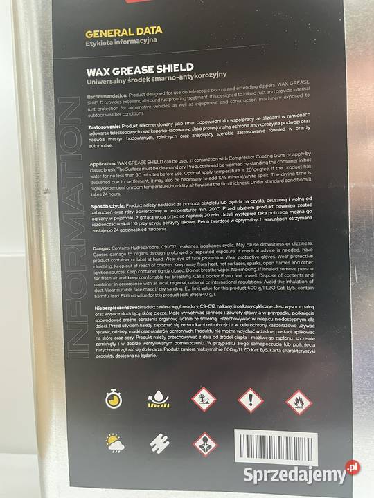 Smar do ślizgów WAX Grease Shield 5L Tarnów