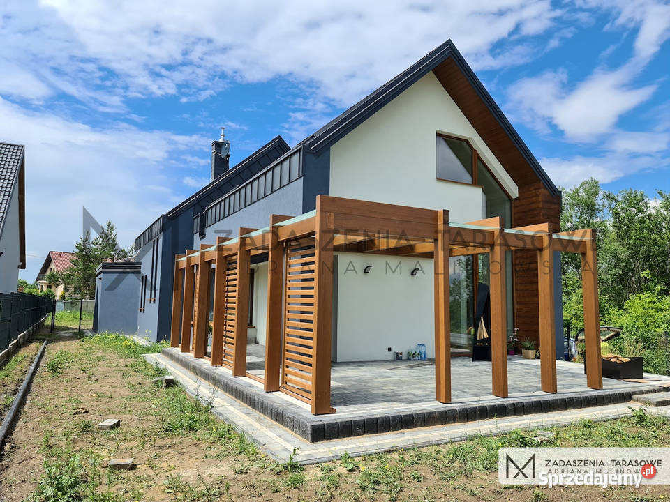 Zadaszenie tarasowe nowoczesna stodoła Sieradz
