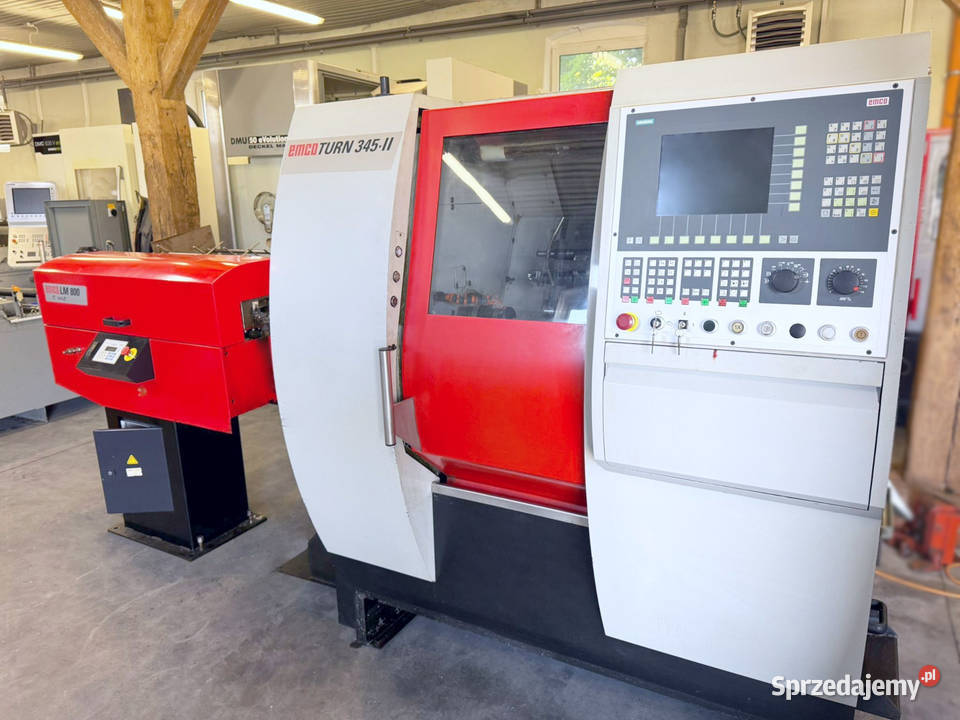 Tokarka CNC EMCO TURN 345 II podajnik oś C z Zabór