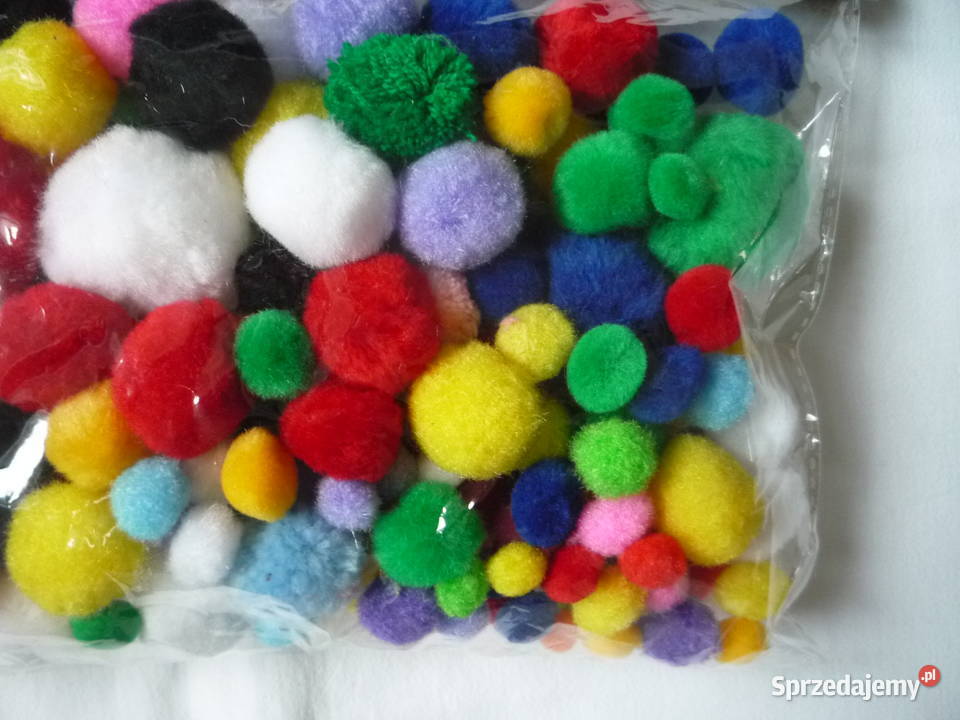 150 sztuk Kolorowe Pompony Grafix Pompoms Szczecin