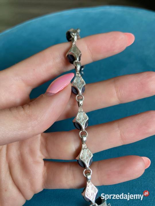 Nowy komplet srebro bransoletka kolczyki Noc sprzedam