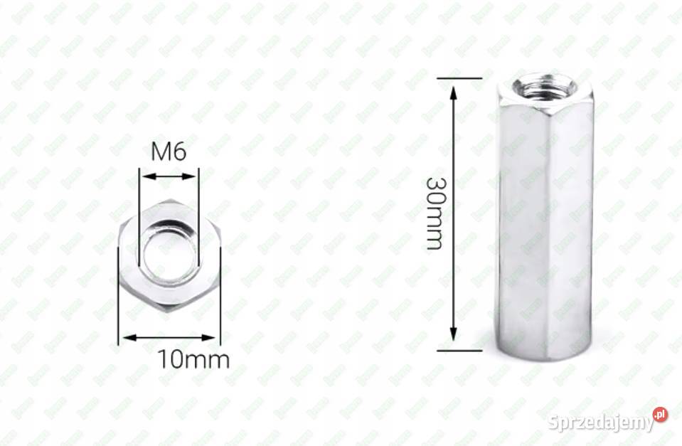 M6X30 ALUMINIOWA NAKRĘTKA ZŁĄCZNA PRZEDŁUŻANA