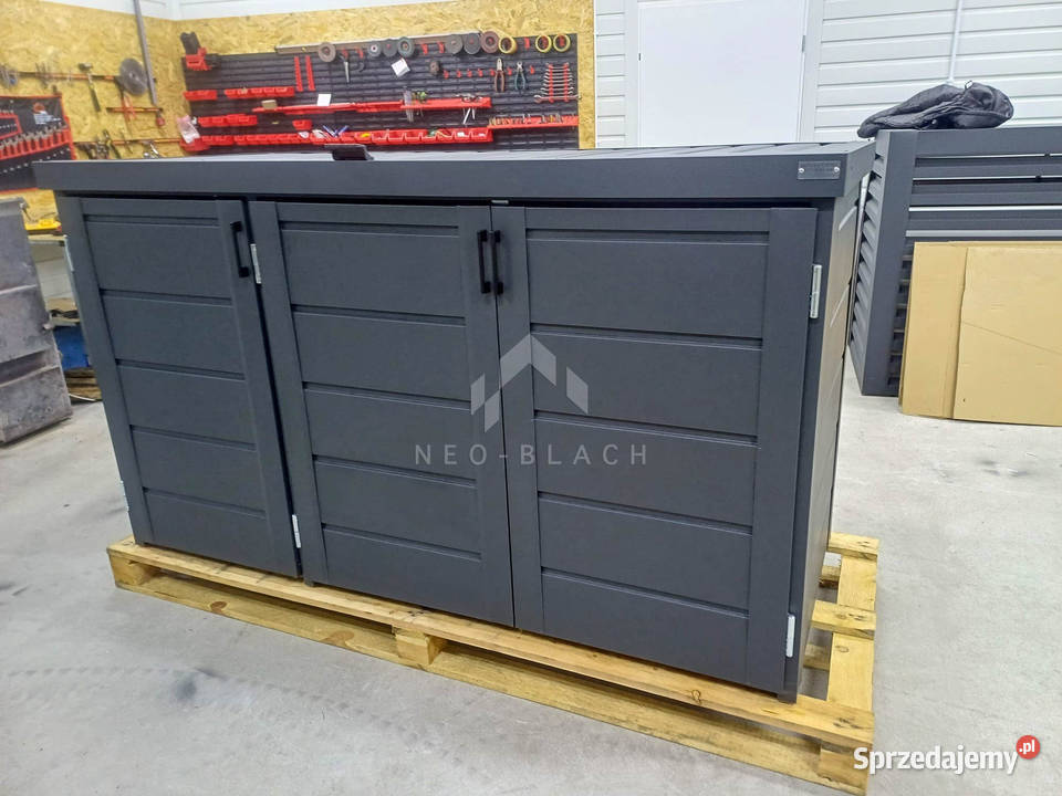 Zabudowa koszy na śmieci wiata obudowa podkarpackie Sanok