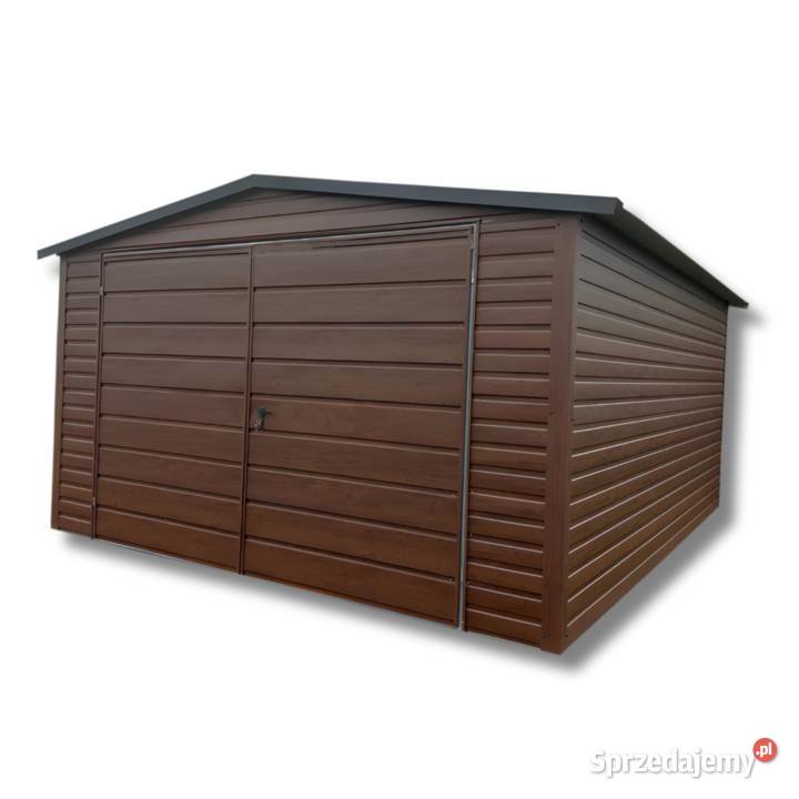 Garaż blaszany dwuspadowy 35x4m drewnopodobny