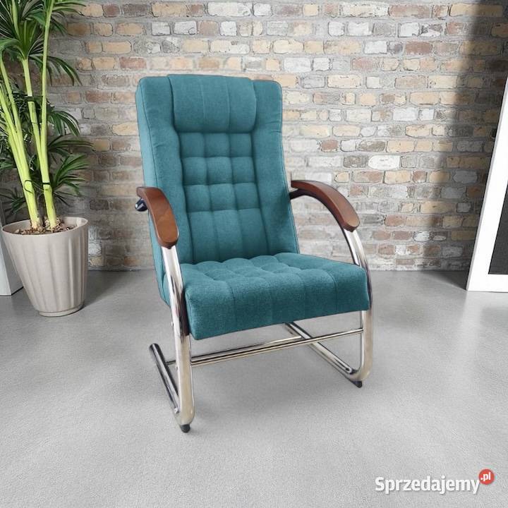 Fotel finka pikowany na metalowym stelażu różne Tarchały Małe