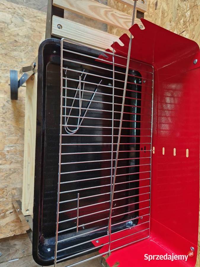 Grill ogrodowy na kółkach prostokątny ruszt 49 Grille węglowe Głogowa