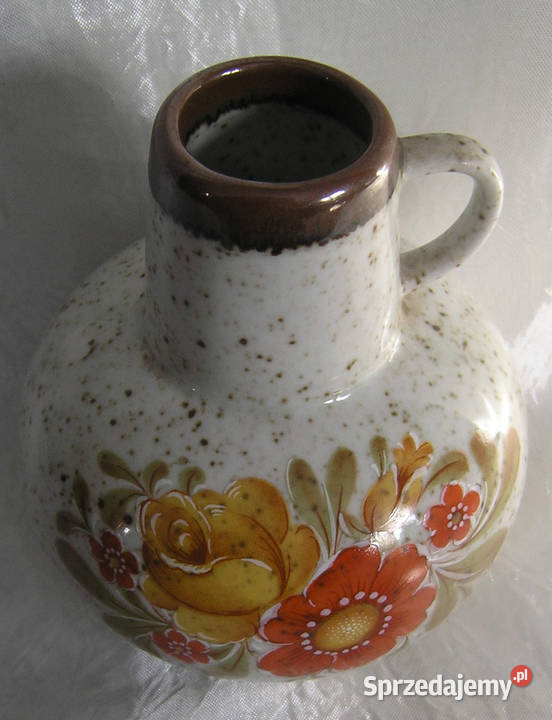 wazonik vintage recznie malowanyD