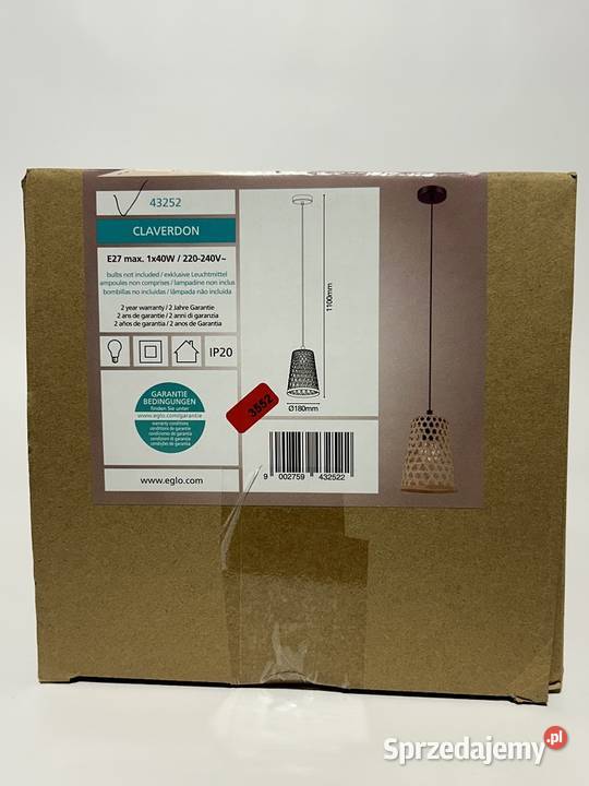 Klasyczna lampa wisząca CLAVERDON 43252 EGLO Sanok