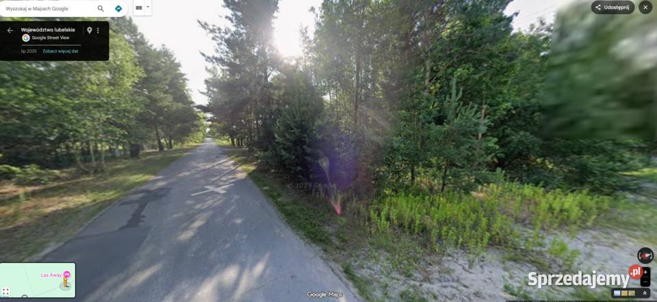 Działka wśród drzew 57m lubelskie Puławy
