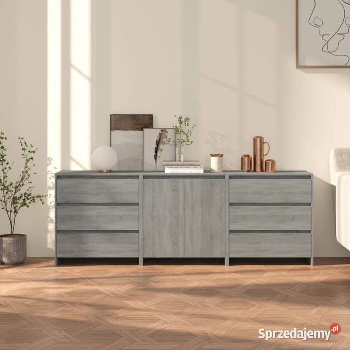 3cz szafka boczna szary dąb sonoma materiał Warszawa