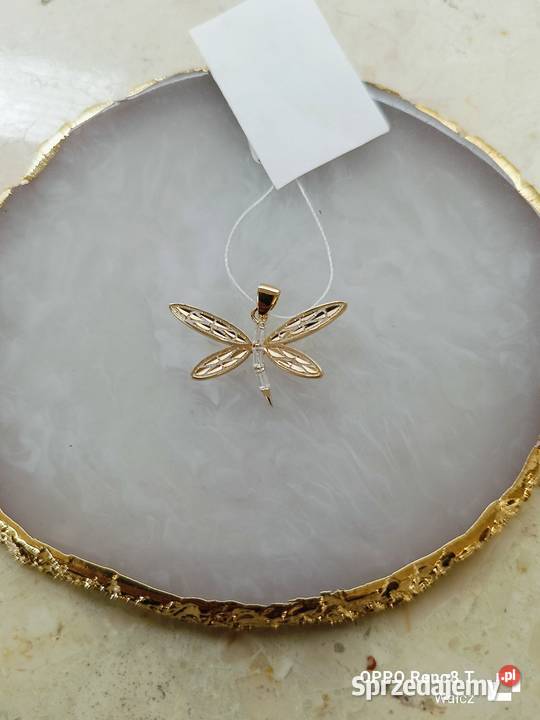 Złota Nowa zawieszka z cyrkoniami wys19mmpr585 Wałcz sprzedam