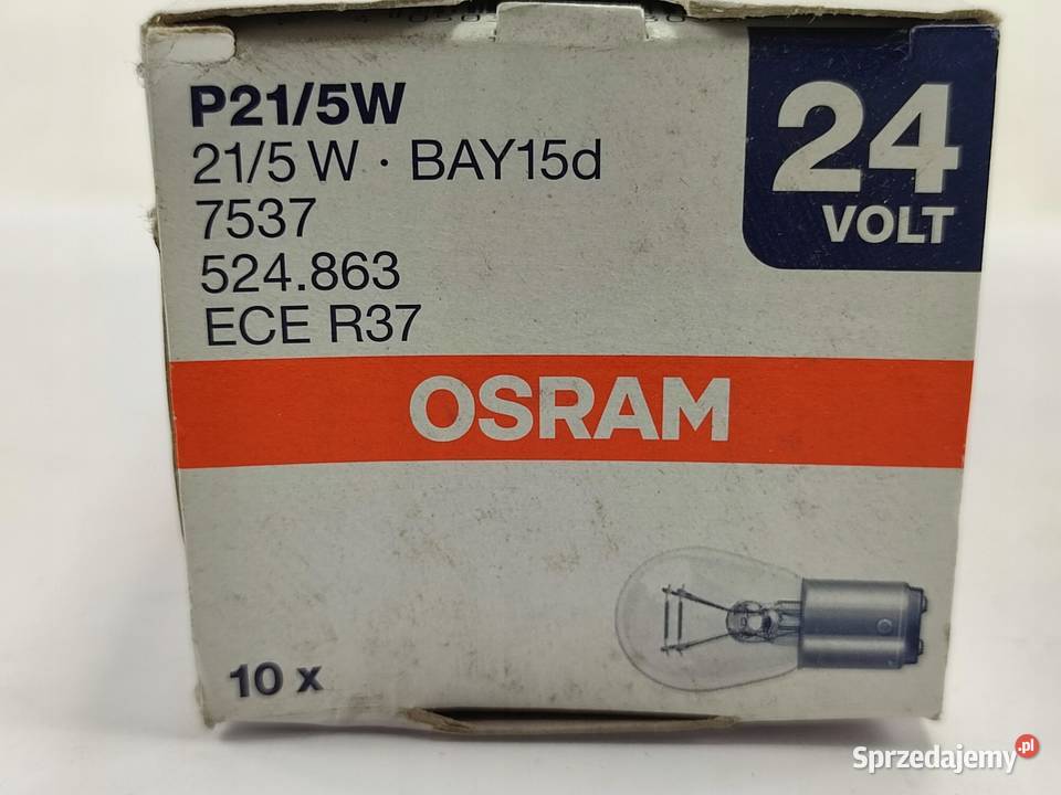 ŻARÓWKA KOMPLET 10 OSRAM 24V P215W BAY15D 7537 lubelskie
