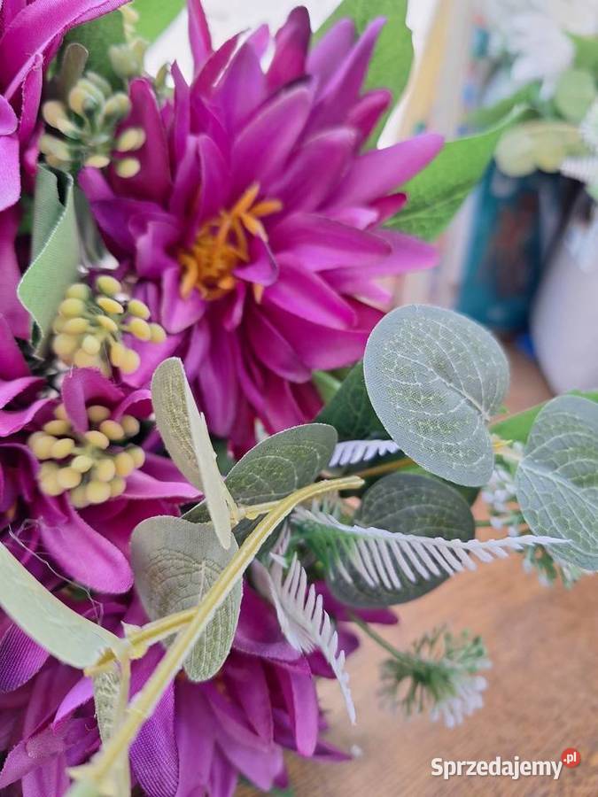 Bukiet sztuczne kwiaty dalia 48 Żagań