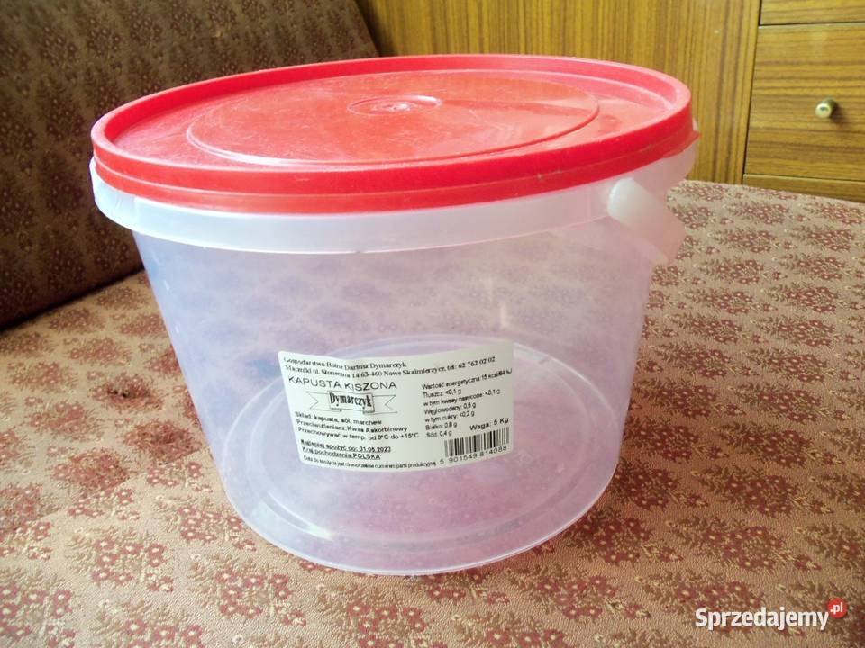 Pojemnik plastikowy 5 litrów spożywczy Głuchołazy