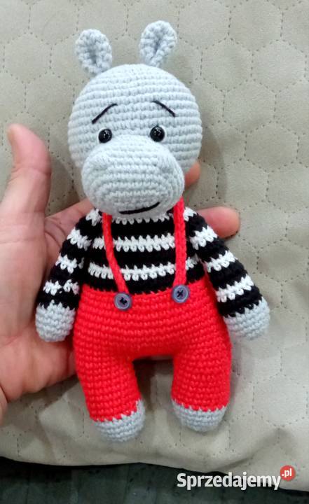 Hipopotam wykonany na szydełku Łask sprzedam