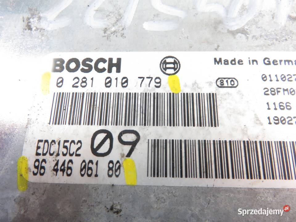 STEROWNIK PEUGEOT 307 20 HDi 0281010779