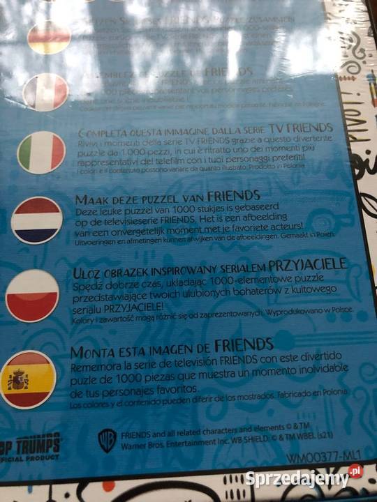 Puzzle 1000 Friends Przyjaciele serial Chandler Papier Puzzle Poznań